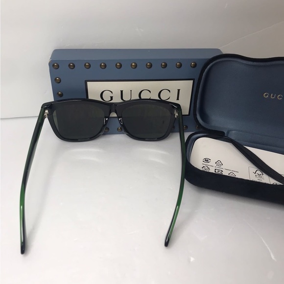 💯 - New Authentic Gucci GG0057SK 002 56 GG0057SK Unisex Sunglasses - Picture 11 of 15